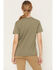 Image #4 - Carhartt Women's Relaxed Fit Lightweight Short Sleeve Pocket Tee - Plus, Heather Green, hi-res