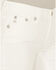 Image #4 - Miss Me Women's Mid Rise Wing Pocket Bootcut Stretch Denim Jeans, White, hi-res