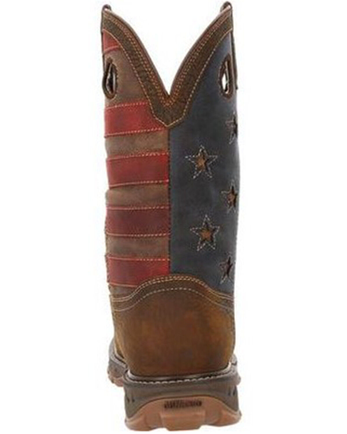 Image #5 - Durango Men's Maverick Waterproof Western Work Boots - Composite Toe, Brown, hi-res