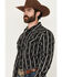Image #2 - Cody James Men's Range Rover Ready Striped Long Sleeve Snap Western Shirt, Black, hi-res