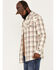Image #2 - Cody James Men's Snow Fall Small Plaid Snap Western Flannel Shirt , , hi-res