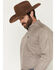Image #2 - Cinch Men's Striped Print Tencel Long Sleeve Button-Down Western Shirt, Brown, hi-res