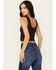 Image #4 - By Together Women's Seamless V Neck Tank Top, Black, hi-res