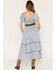Image #4 - Rosabelle Honey Women's Belted Tiered High-Low Midi Dress, Blue, hi-res