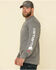 Image #2 - Carhartt Men's M-FR Midweight Signature Logo Long Sleeve Work Shirt - Big , Grey, hi-res