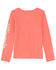 Image #2 - Wrangler Girls' Western Icon Long Sleeve Graphic Tee, Coral, hi-res