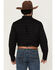 Image #4 - RANK 45® Men's Lotus Abstract Striped Long Sleeve Button-Down Stretch Western Shirt, Black, hi-res