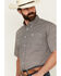 Image #2 - Cinch Men's Geo Print Short Sleeve Button-Down Western Shirt, Peach, hi-res