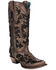 Image #1 - Corral Women's Crackled Bristle Western Boots - Snip Toe, Cognac, hi-res