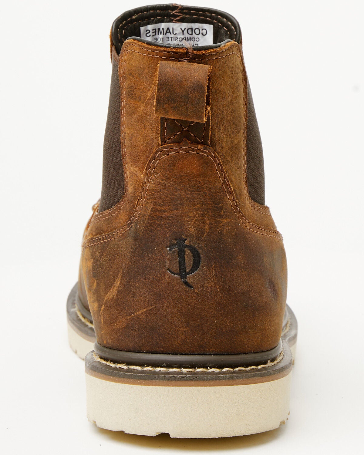 Image #5 - Cody James Men's Moc Chelsea Work Boots - Composite Toe, Dark Brown, hi-res