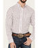 Image #3 - Ariat Men's Weston Windowpane Plaid Print Long Sleeve Button-Down Western Shirt, White, hi-res