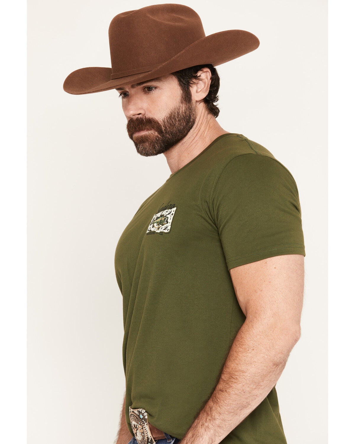 Image #3 - Sendero Provisions Men's Deer Fishers Short Sleeve Graphic T-Shirt, Green, hi-res