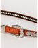 Image #3 - Shyanne Girls' Ostrich Print Rhinestone Belt, Brown, hi-res