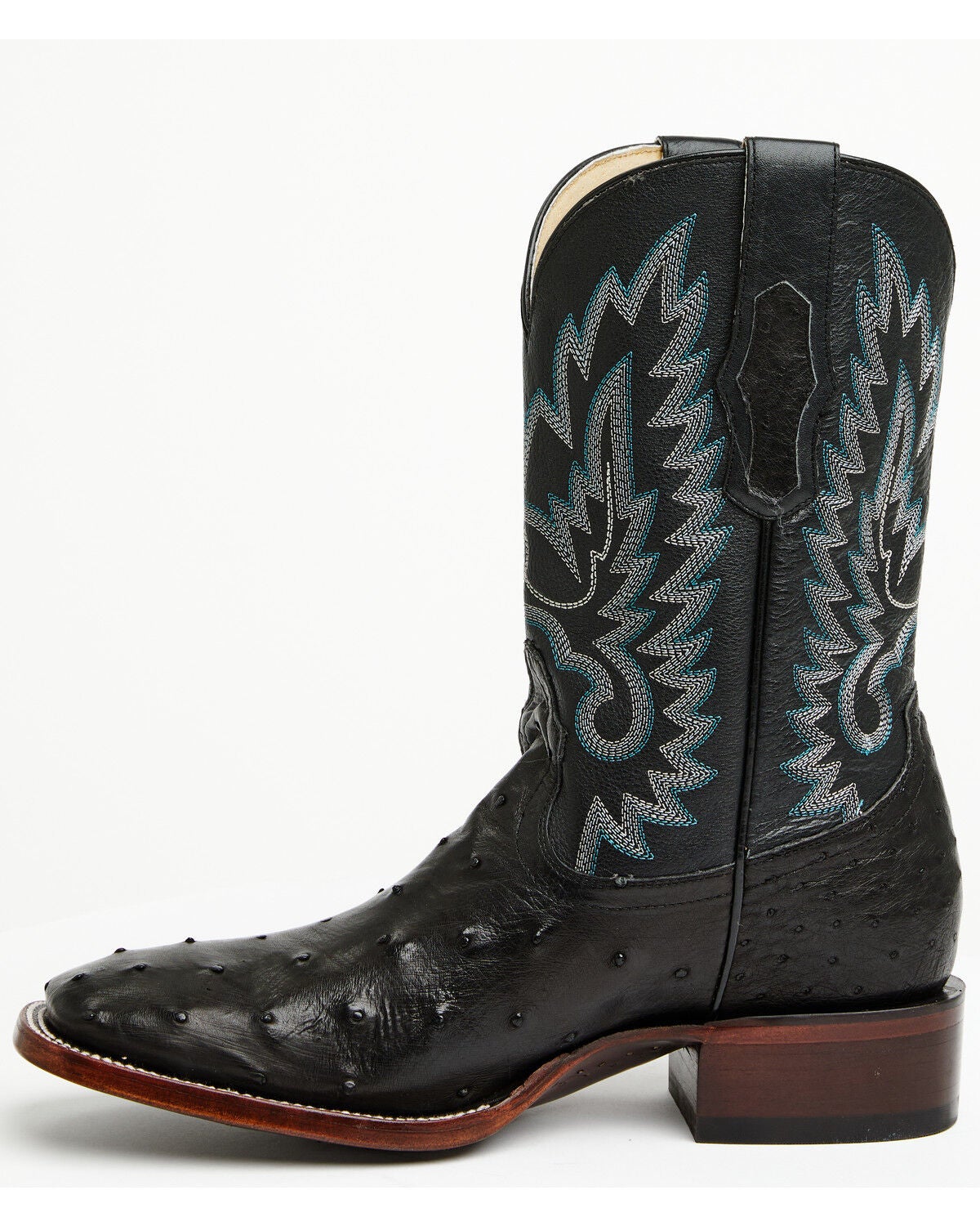 Image #3 - Cody James Men's Buzzard Exotic Full Quill Ostrich Western Boots - Broad Square Toe, Black, hi-res