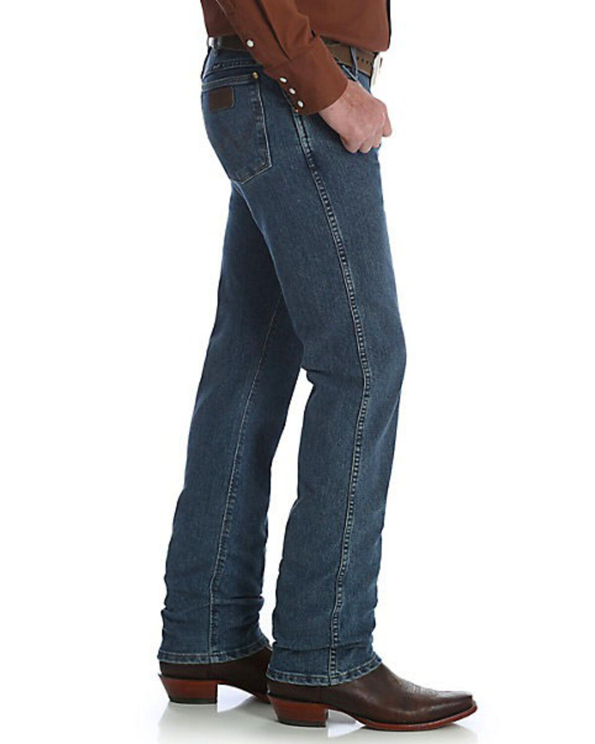 Image #3 - Wrangler Men's Vintage Stone Premium Performance Cowboy Cut Jeans - Big & Tall, Indigo, hi-res