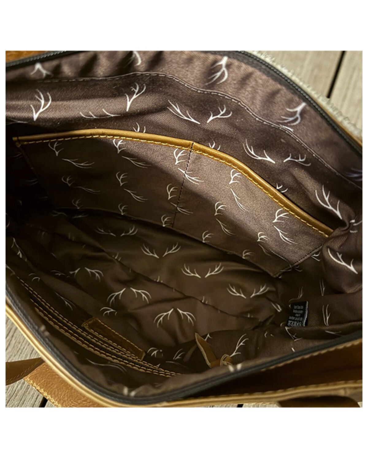 Image #3 - Ranch Junkie Women's Highlands Cowhide Tote Bag, Cream, hi-res