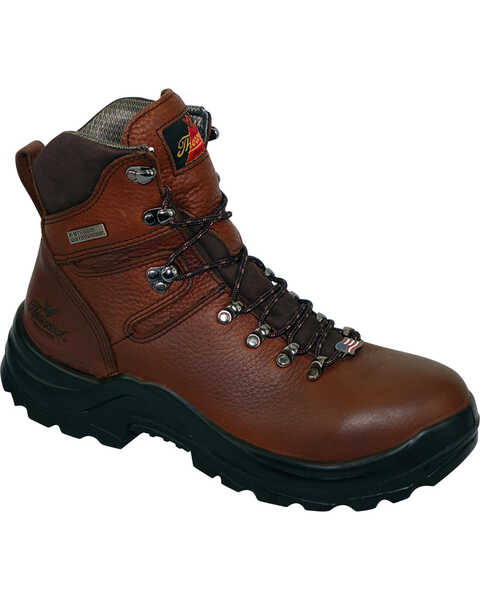 Thorogood Men's American Heritage 6" Made In The USA MAXwear 90 Waterproof Work Boots - Steel Toe, Brown, hi-res