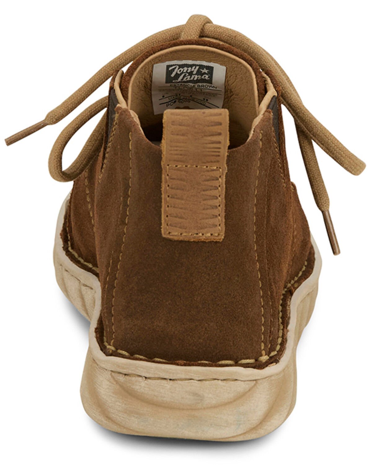 Image #5 - Tony Lama Men's Estancia Lace-Up Casual Shoes - Moc Toe, Cognac, hi-res
