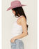 Image #2 - White Crow Women's Embroidered Sweetheart Rodeo Graphic Tank, White, hi-res