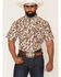 Image #1 - Ferrell Men's Tek Camo Print Short Sleeve Pearl Snap Stretch Performance Western Shirt, Brown, hi-res