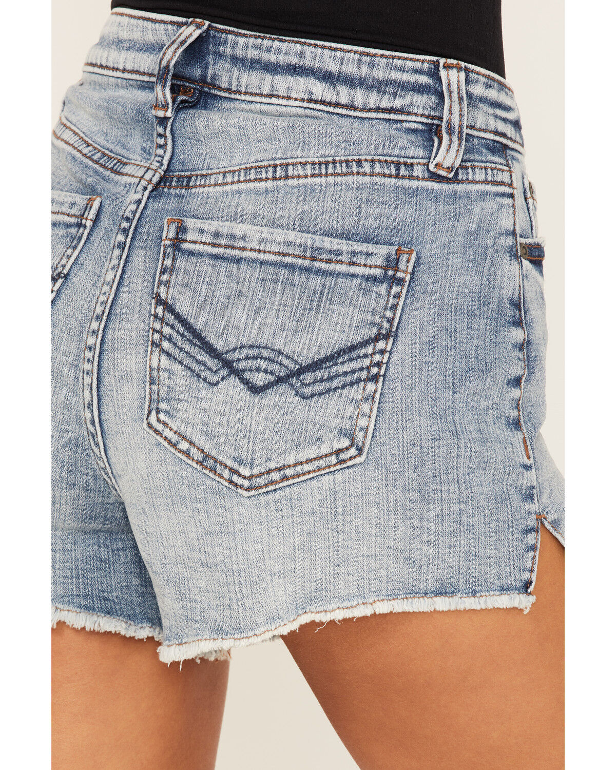 Image #3 - Idyllwind Women's Medium Wash Super High Risin' Raw Hem Shorts, Medium Wash, hi-res