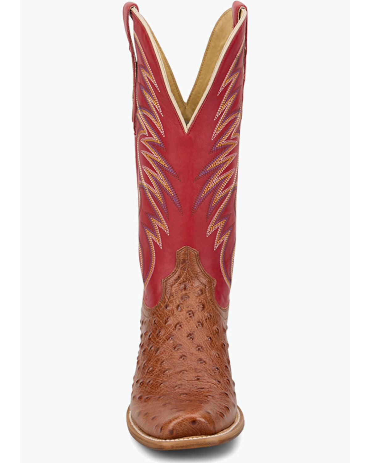 Image #4 - Tony Lama Men's Ranchero Tyler Exotic Ostrich Western Boots - Square Toe, Brandy Brown, hi-res