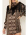 Image #2 - Shyanne Women's Long Sleeve Satin Fringe Mode Mini Dress, Black, hi-res