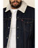 Image #5 - Levi's Men's Juniper Sherpa Lined Trucker Denim Jacket , Dark Blue, hi-res