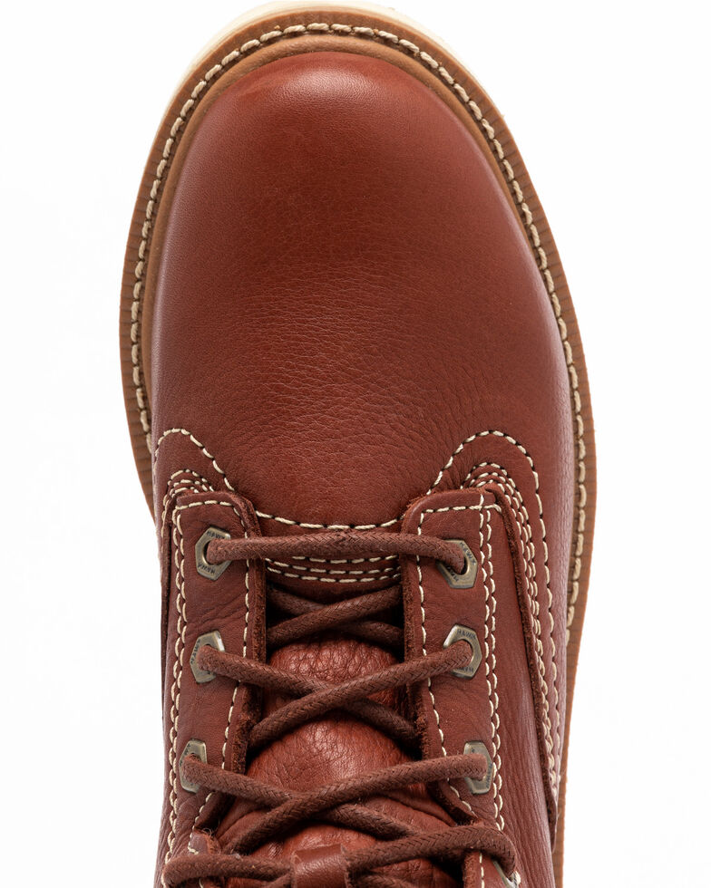 Hawx Men's 8" Lacer Work Boots - Soft Toe, Brown, hi-res