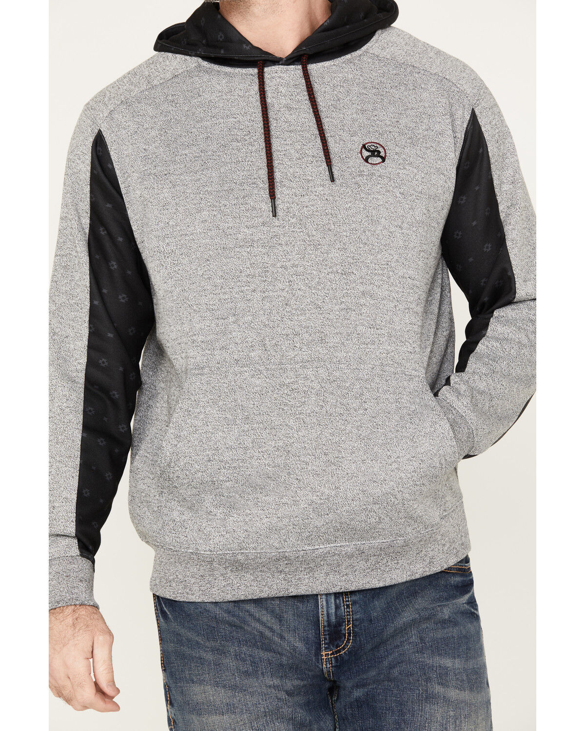 Image #3 - Hooey Men's Roughy Canyon Hooded Sweatshirt, Grey, hi-res