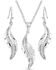 Image #2 - Montana Silversmiths Women's All About The Curve Feather Jewelry Set - 2 Piece, Silver, hi-res