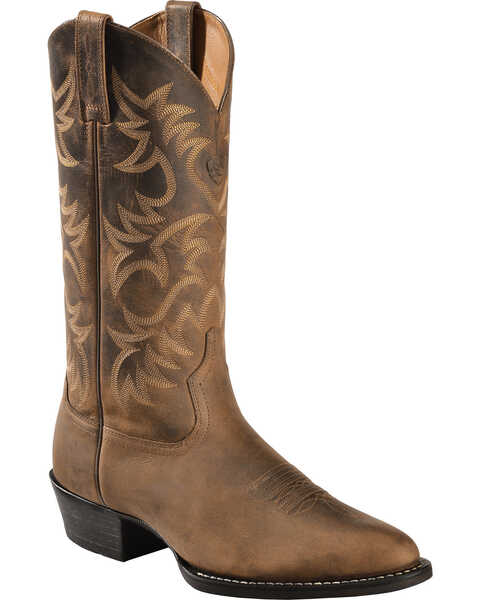 Image #1 - Ariat Men's Heritage Western Performance Boots - Medium Toe, Distressed, hi-res