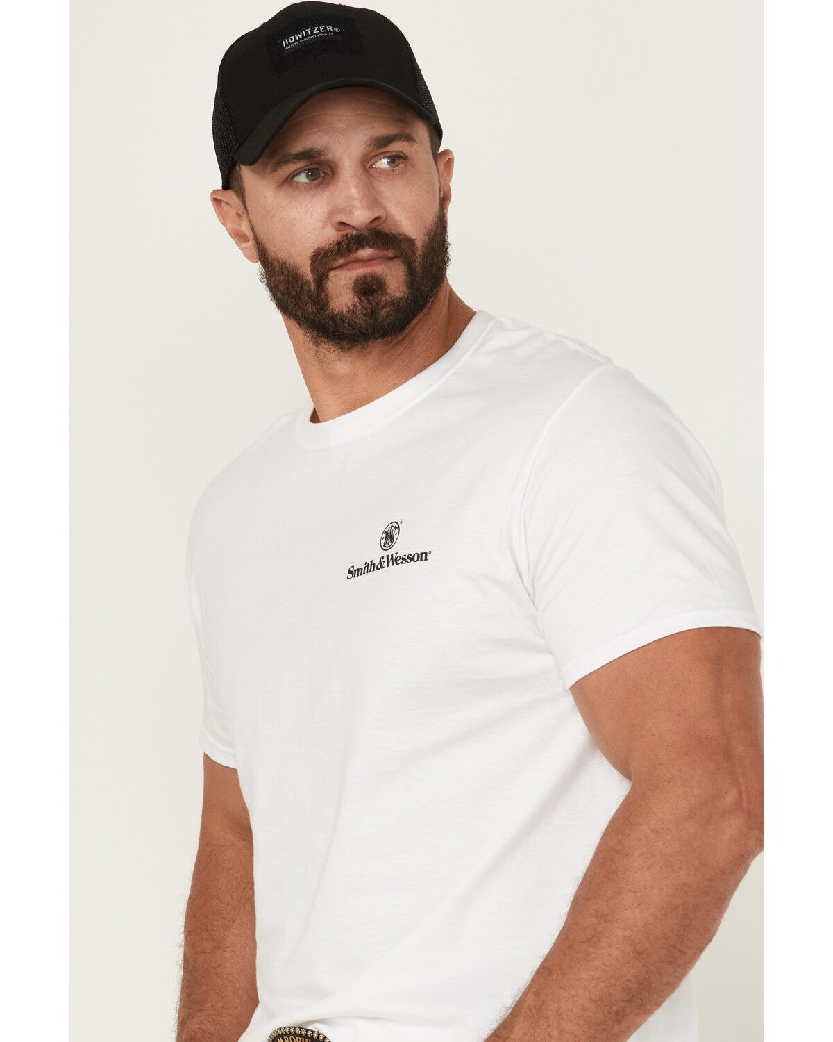 Image #3 - Smith & Wesson Men's Freedom Bull Skull Short Sleeve Graphic T-Shirt, White, hi-res