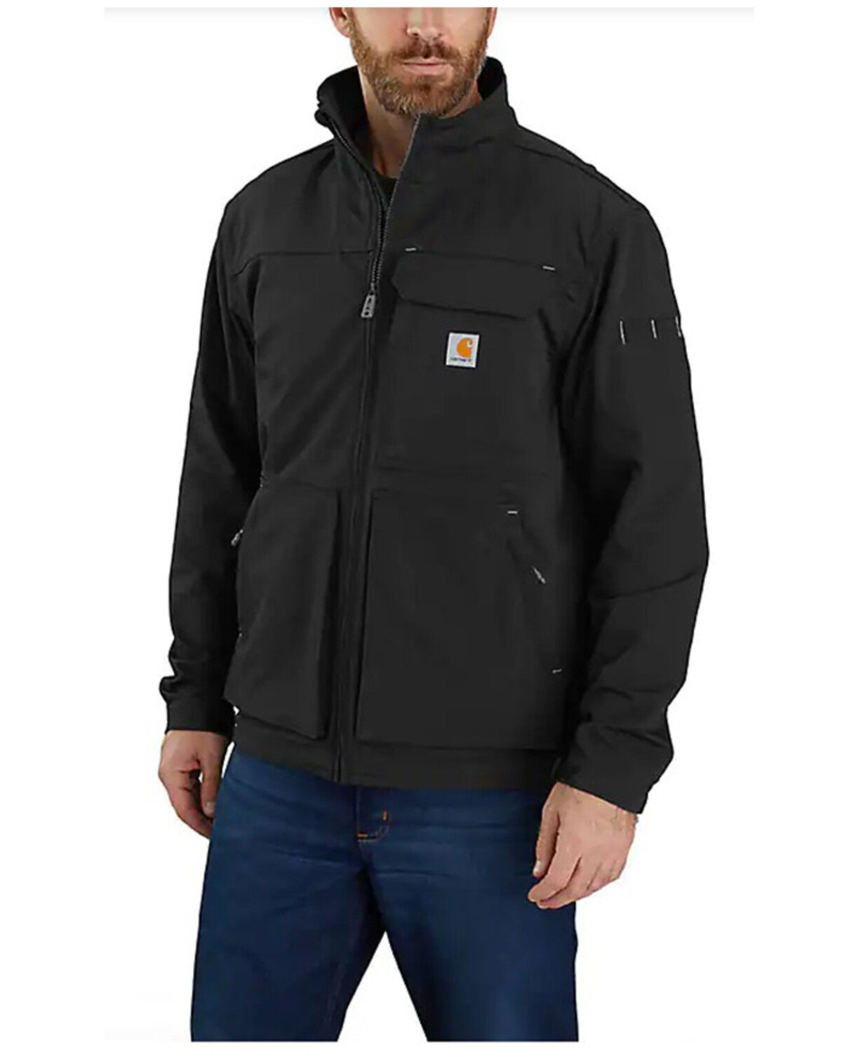 Image #1 - Carhartt Men's Super Dux Relaxed Fit Lightweight Zip-Front Work Jacket - Big, Black, hi-res