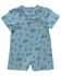 Image #1 - Carhartt Infant Boys' Cow Short Sleeve Snap Onesie, Blue, hi-res