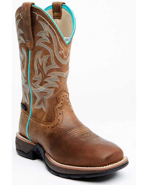 Shyanne Women's Xero Gravity Waterproof Lite Western Performance Boots - Broad Square Toe , Brown, hi-res