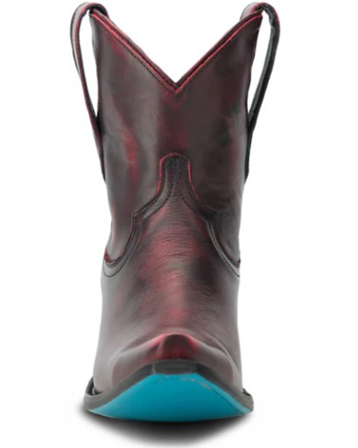 Image #4 - Lane Women's Emma Jane Western Booties - Snip Toe, Black Cherry, hi-res