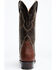 Image #5 - El Dorado Men's Exotic Full-Quill Ostrich Skin Western Boots - Square Toe, Chocolate, hi-res