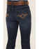 Image #4 - Shyanne Little Girls' Dark Wash Bootcut Stretch Jeans, Dark Wash, hi-res