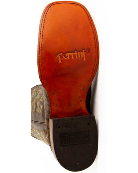 Image #14 - Ferrini Men's Caiman Croc Print Western Boots - Broad Square Toe, Rust, hi-res