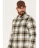 Image #2 - Flag & Anthem Men's Esparto Herringbone Long Sleeve Button Down Flannel Shirt, White, hi-res