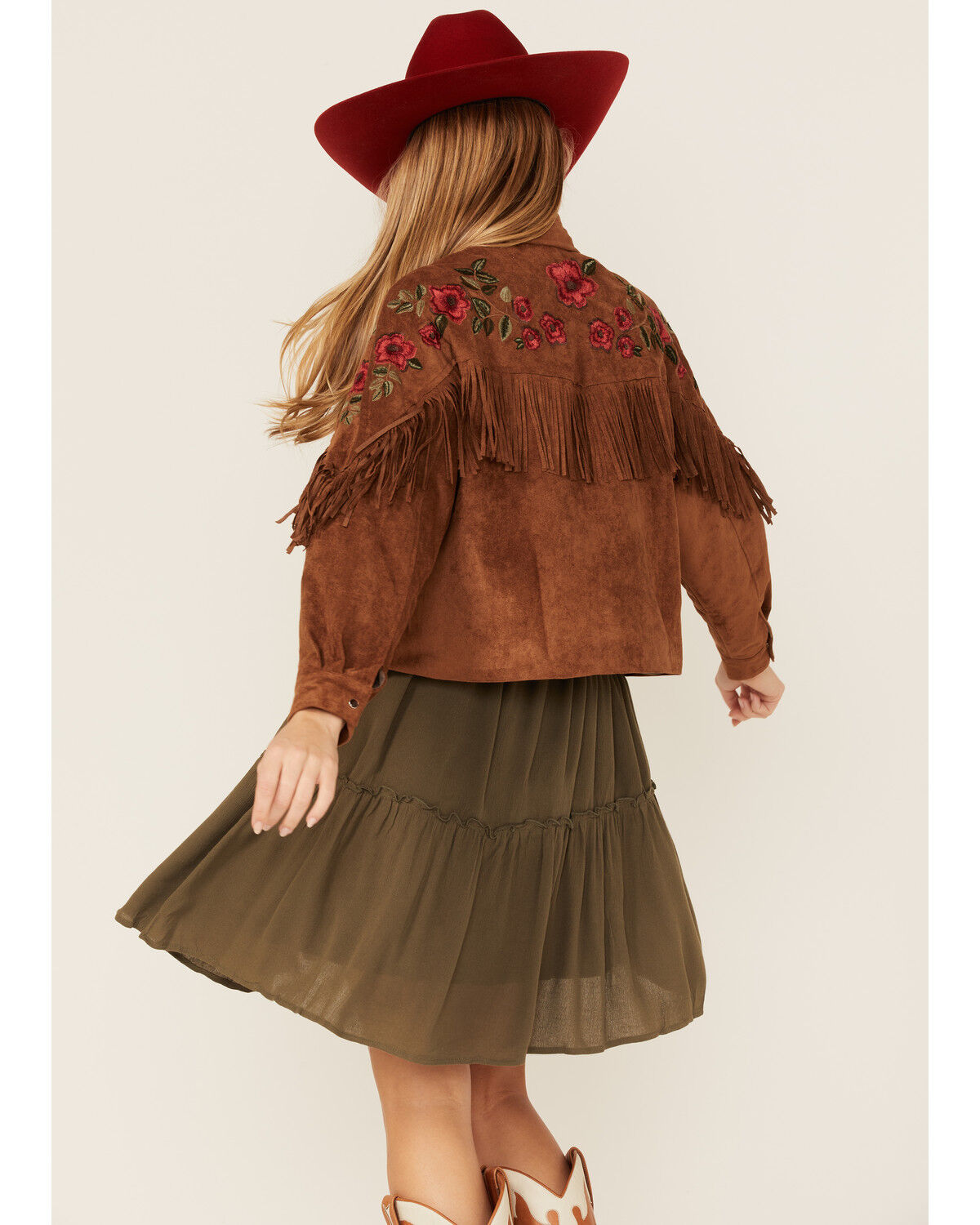 Image #4 - Maggie Sweet Women's Tango Floral Fringe Jacket, Tan, hi-res