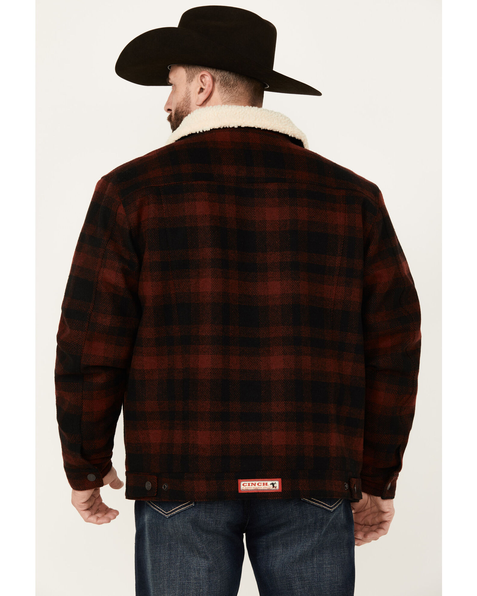 Product Name: Cinch Men's Plaid Print Sherpa Lined Trucker Jacket