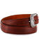 3D Men's 1 1/2" Basic Western Belt, Brown, hi-res