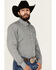 Image #2 - Cinch Men's Geo Print Long Sleeve Button-Down Western Shirt, Cream, hi-res