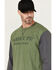 Image #2 - Hawx Men's FR Color Block Long Sleeve Graphic Work T-Shirt , Green, hi-res