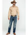 Image #6 - Wrangler Retro Men's Tan Solid Long Sleeve Western Shirt - Tall , Tan, hi-res