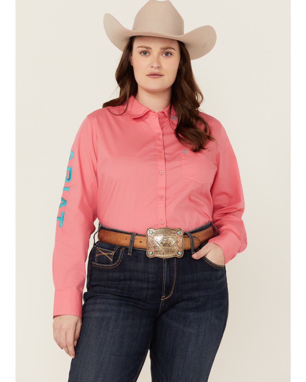 Ariat Women's Team Kirby Stretch Shirt - Cotton Blend Long Sleeve Button-Down
