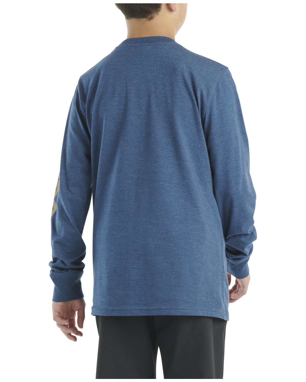 Image #3 - Carhartt Boys' Mountain Logo Print Long Sleeve Graphic Shirt, Blue, hi-res