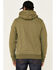 Wanakome Men's Zeus Solid Olive French Terry Zip-Front Hooded Sweatshirt , Olive, hi-res